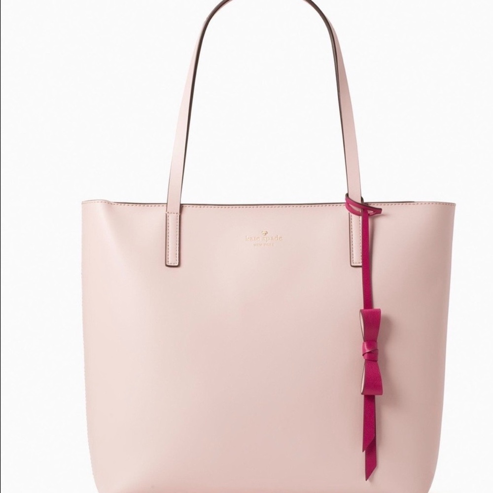 NWT Kate Spade Lawton Way Rose Tote with Bow Charm - Tutu Pink
